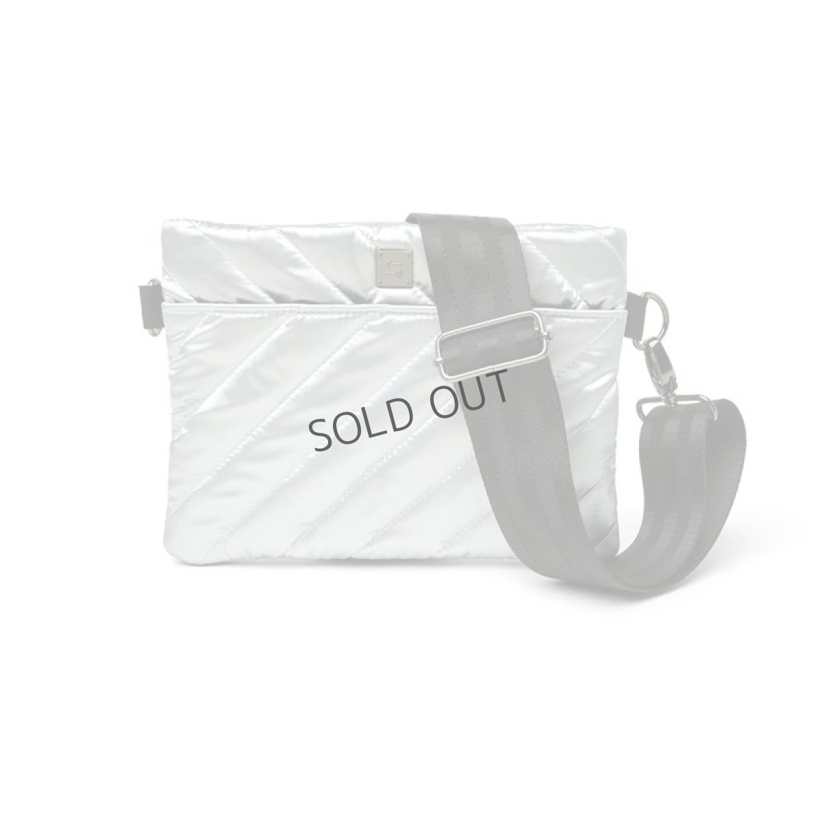 画像1: DIAGONAL BUM BAG2.0 Silver Liquid (1)