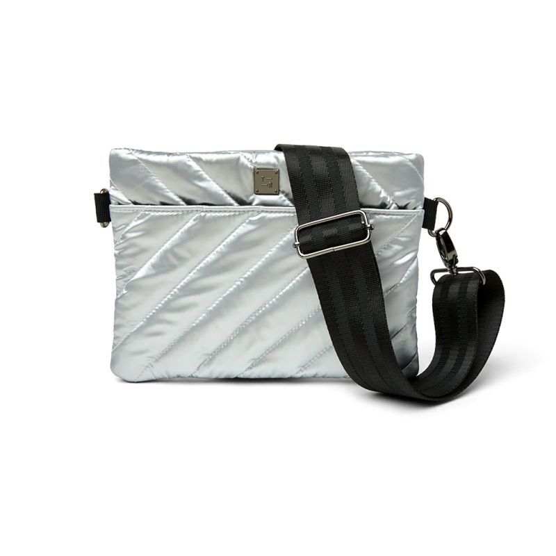 DIAGONAL BUM BAG2.0 Silver Liquid